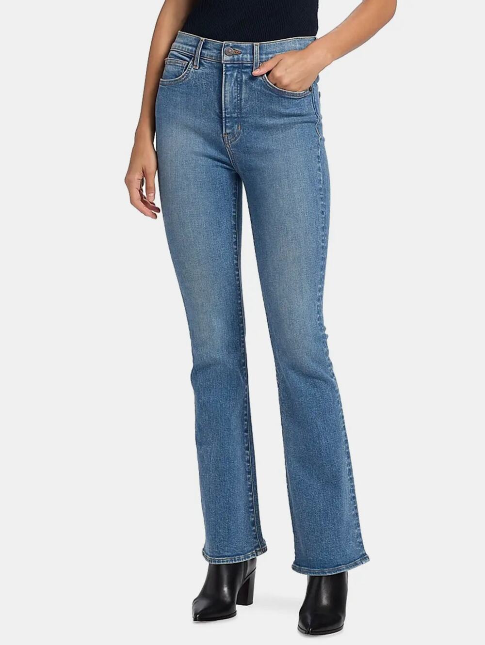 Veronica Beard Women Ripple Haze Beverly Loafer Skinny Flare Jeans Size 27